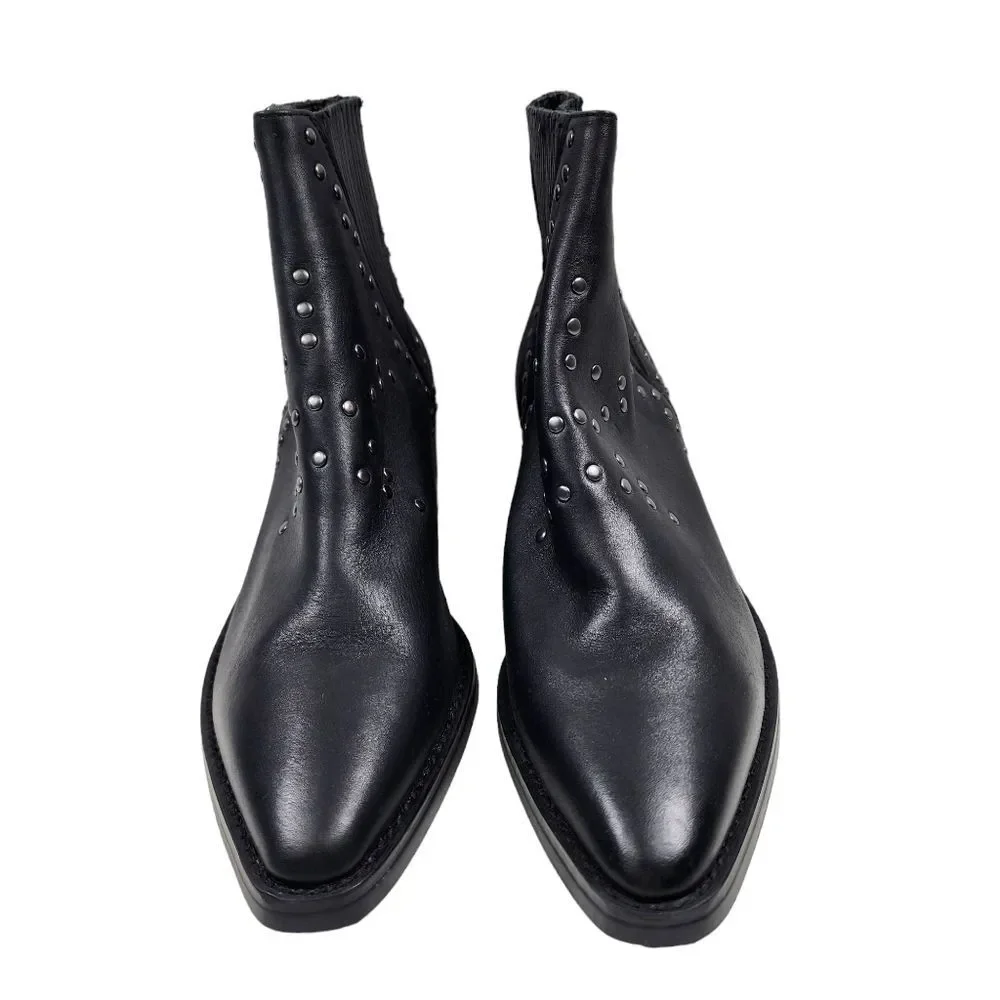 TONY BIANCO Womens 6.5 Simbai Western Studded Ankle Boots Booties Nwot Leather